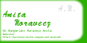 anita moravecz business card